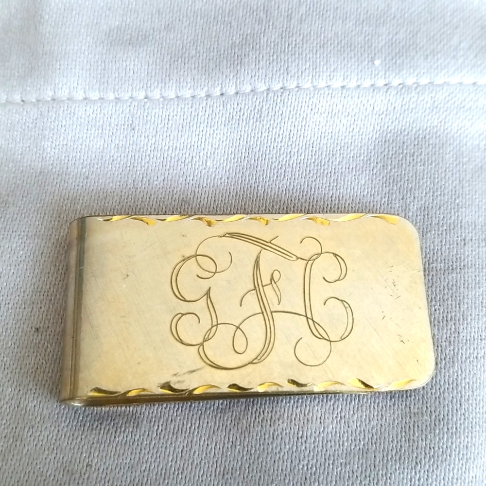 Engraved Vintage money clip